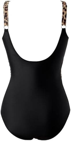 RXRXCOCO Womens One Piece Swimsuits Tummy Control Ruched Criss Cross Bathing Suits V Neck Slimming Swimwear - Image 6