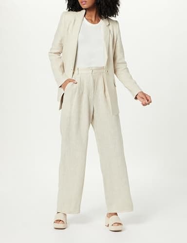 The Drop Women's Blake Long Blazer, Natural Linen, 2X, Plus Size - Image 4