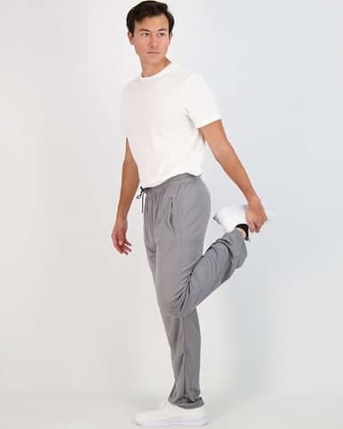 Real Essentials 3 Pack: Men's Mesh Athletic Gym Workout Lounge Open Bottom Sweatpants with Pockets (Available in Big & Tall) - Set 2 5X - Image 5