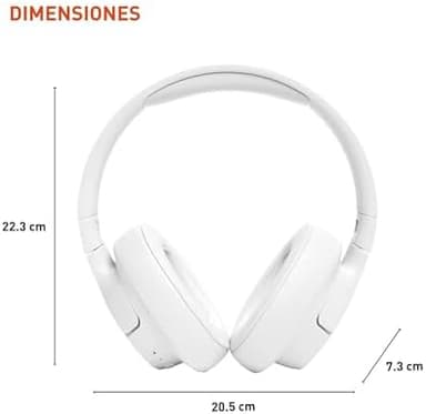 JBL Tune 720BT - Wireless Over-Ear Headphones with JBL Pure Bass Sound, Bluetooth 5.3, Up to 76H Battery Life and Speed Charge, Lightweight, Comfortable and Foldable Design (White - Image 4