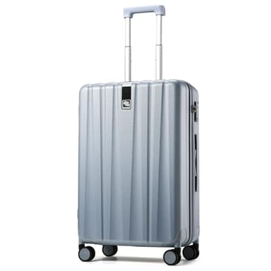 Hanke 20 Inch Carry On Luggage 22x14x9 Airline Approved Lightweight PC Hard Shell Suitcases with Wheels Travel Luggage Rolling Suitcase Travel Luggage Bag for Weekender(Gray) - Image 1