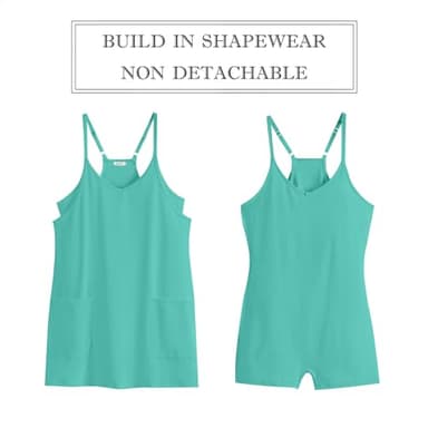 Prinbara Women Athletic Tennis Dress Summer Workout Sports Mini Romper Dress Built in Shapewear Shorts Sundress 2025 Outfits Lake Blue Small - Image 6
