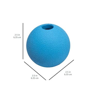 Amazon Basics Dog Toys, Interactive Assorted Rubber Balls, (Pack of 3), 2.5 inch, Blue, Beige, Orange - Image 7