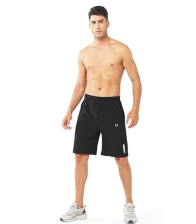 NORTHYARD Men's Athletic Running Shorts Quick Dry Workout Shorts 7"/ 5"/ 9" Lightweight Sports Gym Basketball Tennis Hiking Exercise Black-9inch L - Image 5