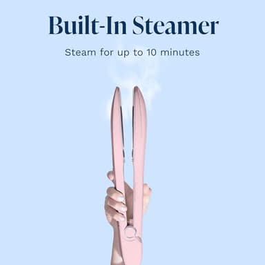 Nori Press Travel Steam Iron - Handheld Iron With Optional Steam Feature - No Ironing Board Required - Easy to Use w/ 6 Fabric Settings - Removes Wrinkles - Pink - Image 6