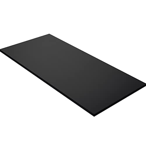 Kaboon 48x18 inches Tabletop, Solid One-Piece Desktop for Sit Stand Desk, Double Desks, L Desk DIY,Wood Countertop Home or Commercial Use,1 inch Thick, Solid Black - Image 1