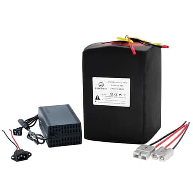 BtrPower 72V Ebike Battery 20AH LiFePO4 Battery Pack with 50A BMS and 5A Fast Charger Fit for 1800W-250W Motor - Image 1