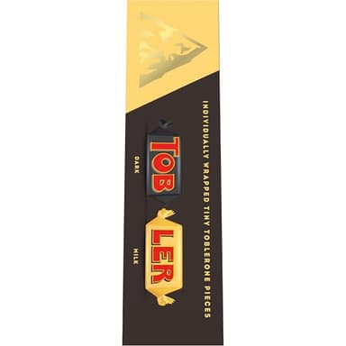 TOBLERONE Tiny Assorted Chocolate Bars Variety Pack (Milk & Dark), 1 Gift Box (25 Pieces) - Image 15