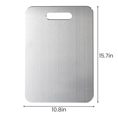 Titanium Cutting Board, 100% Pure Titanium Cutting Boards for Kitchen – Non Stick, Food-Grade, Hygiene & Durability Chopping Mat, Double Sided Chopping Board, Dishwasher Safe (15 x 11 Inch) - Image 7