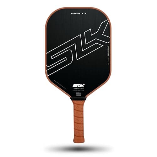 Selkirk Sport SLK Halo Power XL Pickleball Paddle | Raw Carbon Fiber Pickleball Paddles with a Rev-Core Power Polymer Core | Designed for Ultimate Spin & Power | Black - Image 1