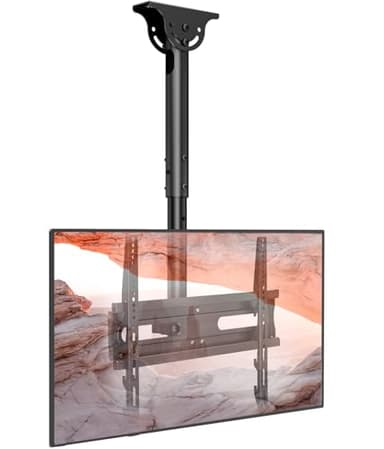 AX WABER Ceiling TV Mount Adjustable Bracket for 26-65 inch LCD LED OLED 4K TVs, Pole Ceiling Mount Holds up to 110lbs,Hanging tv Mount Max VESA 400x400mm (AX11TB01), Black - Image 1