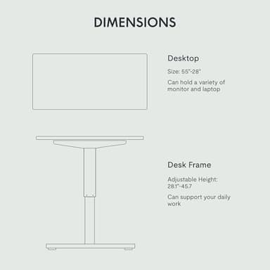 FLEXISPOT EN1 Whole-Piece Standing Desk 55x28 Electric Height Adjustable Desk for Home Office and Computer Workstation (Black Frame + 55" Maple Top, 2 Packages) - Image 6