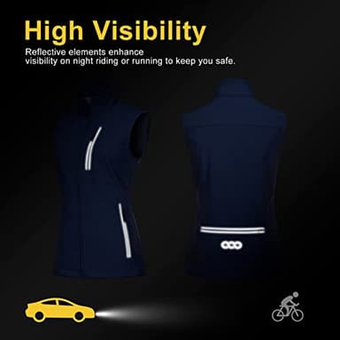 33,000ft Women's Lightweight Running Vest Outerwear with Pockets, Windproof Sleeveless Jacket for Golf Hiking Travel - Image 5