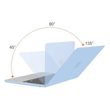 MOSISO Compatible with MacBook Air 13 inch Case 2025 2024 2023 2022 M4 A3240 M3 A3113 M2 A2681, Plastic Hard Shell&Keyboard Cover&Screen Film&Type C for MacBook Air 13.6 inch Case, Air Blue - Image 4