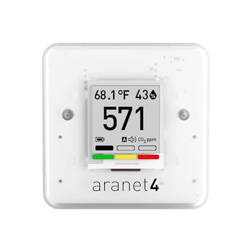 SAF Aranet4 Home: Wireless Indoor Air Quality Monitor for Office or School (CO2, Temperature, Humidity and More) Portable, Battery Powered, E-Ink Screen, App for Configuration & Data History - Image 1