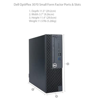 Dell OptiPlex 3070 SFF Small Form Factor Desktop, Computer PC Setup, 24" FHD Monitor, Intel Core i5-8400 2.8GHz, 16GB DDR4 RAM, 1TB SSD, Keyboard and Mouse, WiFi, Bluetooth, Windows 10 Pro (Renewed) - Image 5