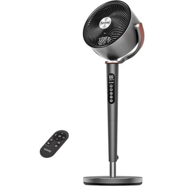 hykolity Large Pedestal Fan for Bedroom, 120°+90°Omni-directional Oscillating Standing Fan, 85ft Air Circulator With Remote, DC Motor Quiet Floor Fans, Adjustable Height, 12 Speeds, 5 Modes, 12H Timer - Image 1