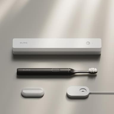 SURI 1.0 Sonic Electric Toothbrush with UV Cleaning Travel Case | 40+Day Battery | Designed in California | Electric Toothbrush for Adults | Travel Toothbrushes | Tooth Brush | Black - Image 9