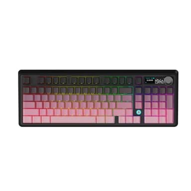 NACODEX Ajazz AK980 Pink Gaming Machanical Keyboard Gift Switch Full Size RGB Gasket Mount 8000mAh Triple Modes Custom Keyboard with Five Layer Pad | Knob Control - Image 1