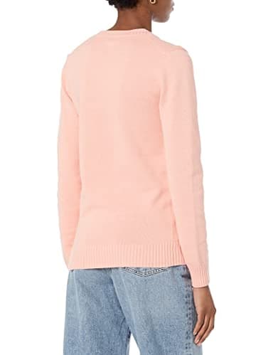 Amazon Essentials Women's Lightweight Long-Sleeve V-Neck Sweater, 100% Cotton, Peach, X-Large - Image 2