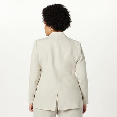 The Drop Women's Blake Long Blazer, Natural Linen, 2X, Plus Size - Image 6