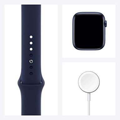 Apple Watch Series 6 (GPS, 44mm) - Blue Aluminum Case with Deep Navy Sport Band (Renewed) - Image 7