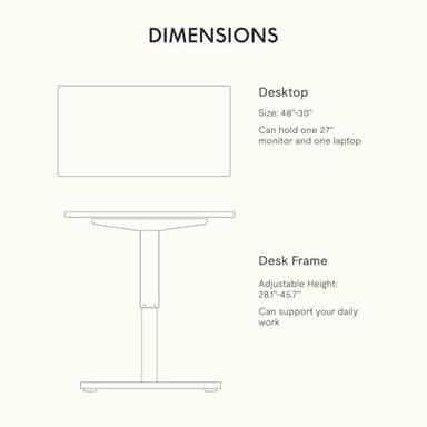 FLEXISPOT EN1 One-Piece Standing Desk 48 x 30 Inch Height Adjustable Desk for Home Office and Computer Workstation (White Frame + 48" Mahogany Top, 2 Packages) - Image 7