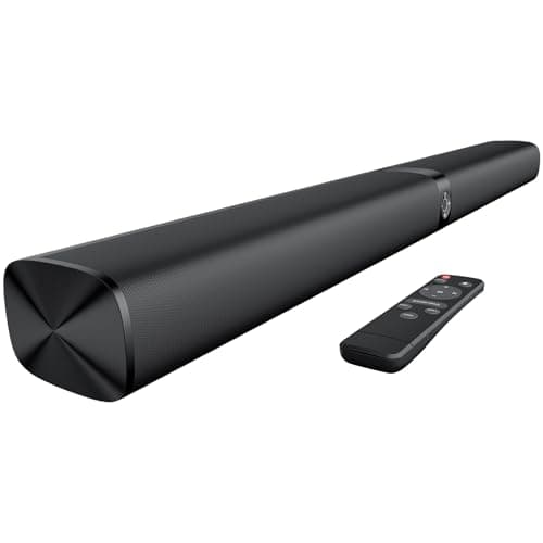 Assistrust Sound Bar for Smart TV, Soundbar with Bluetooth/ARC/Opt/AUX Connect, Auto Volume Boost, 3 Equalizer Modes, 2 in 1 Detachable Soundbar for TV/PC/Gaming/Projectors - Image 1