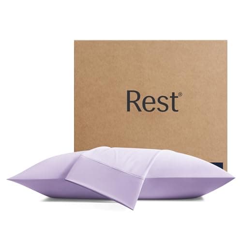 REST® Evercool®+ Cooling Pillowcases King - 2 Pillowcases for Sensitive Skin, Silver Infused Fabric for Hygienic Sleep, Silky Smooth for Curly Hair, High Elastic for Snug Fit (19x35 inches) - Image 1