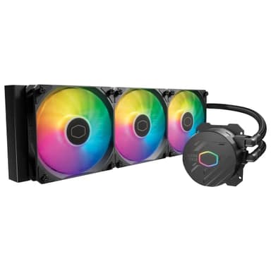 Cooler Master MasterLiquid 360L Core 360mm Close-Loop AIO Liquid Cooler, ARGB Sync, Gen S Coldplate Pump, 120mm PWM, CryoFuze 14W/mK, AMD Ryzen AM5/AM4, Intel LGA1700/1200 (MLW-D36M-A18PZ-R1) , Black - Image 1
