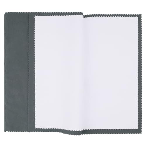 SIFFOI 2 Pack X-Large 14''x11'' Silver Jewelry Polishing Cloths, Premium Silverware Cleaning Cloth for 925 Silver, Gold, Double Layer Polishing Puff Cloths Grey - Image 1