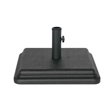 US Weight 40 Pound Umbrella Base - Weighted Umbrella base For Use With Patio Table – Heavy Duty Base- 4” Stem Accommodates 1”-1.5” Pole Sizes - Black - Image 1