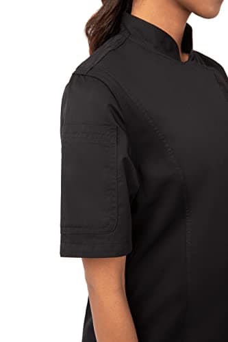 Chef Works Women's Springfield Chef Coat, Black, Medium - Image 3