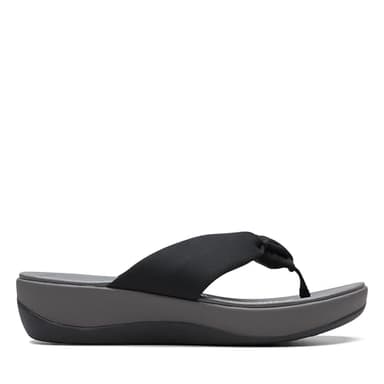 Clarks womens Arla Glison Flip Flop, Black Fabric, 9 US - Image 2