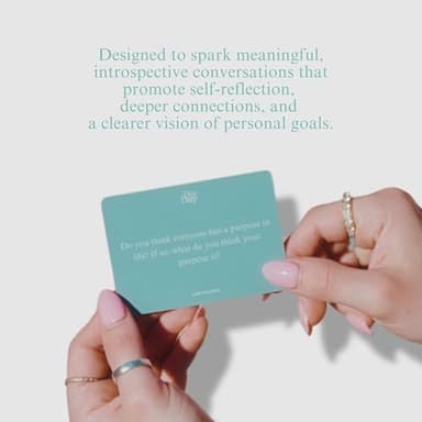 Daily Dopamine Dive Deep Conversation Cards - Get to Know Each Other Ice-Breaker | Deep & Meaningful Conversations | Card Game for Teens, Adults, Couples | Fun Family Party Game for Events & Parties - Image 3