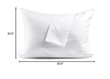 FAUNNA 600TC 100% Cotton Pillow Protectors, Queen Size (20x30), 4 Pack, Oeko-TEX Certified, Hotel Grade Pillow Cover with Silent Zipper, Zip Up Pillow Cases, White - Image 8
