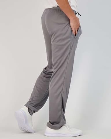 Real Essentials 3 Pack: Men's Mesh Athletic Gym Workout Lounge Open Bottom Sweatpants with Pockets (Available in Big & Tall) - Set 2 5X - Image 3