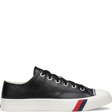 PRO-Keds Men's Royal Lo Lace Up Fashion Sneaker, Black Leather, 3 - Image 2