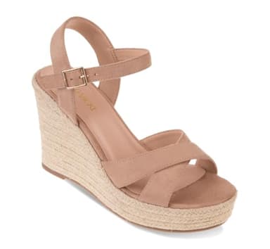 VICKI·VICKI Women's Wedges Heels Espadrilles Sandals Wedge Platform Women Shoes Dressy Summer Apricot Size 7 - Image 4