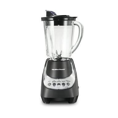Wave Action Quiet Blender, 48 oz. Glass Jar, 12 Blending Functions, Black, 53530F,ICE-CRUSHING POWER WITH STAINLESS STEEL ICE SABRE BLADES AND 800 WATTS (Renewed)