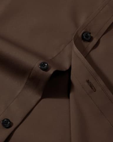 Lusead Brown Dress Shirts for Men Stretch Long Sleeve Formal Wrinkle Free Business Casual Button up Shirts for Dinner Party - Image 4