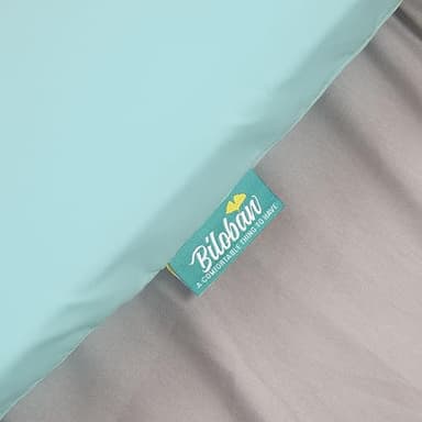 Biloban Pack and Play Sheets Fitted, 2 Pack Pack and Play Sheet Fits for Graco Pack n Play Mattress, Neutral Playard Sheets for Baby Boys and Girl, Grey & Aqua, 38”X 26” - Image 6