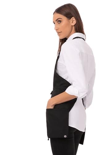 Chef Works Unisex Three Pocket Apron, Black, One Size - Image 3
