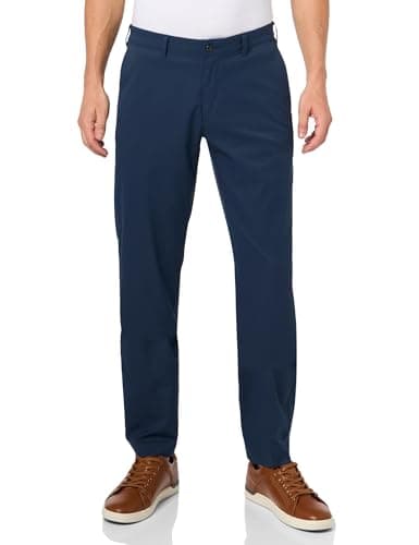 PGA TOUR Men’s Golf Performance Pants with Active Waistband, Classic Fit, Solid Stretch Fabric, Moisture-Wicking, Sun Protection , Black Iris, 44W x 30L - Image 1