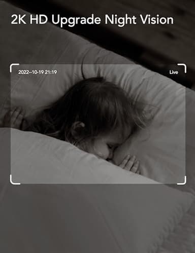 nooie Baby Monitor WiFi Smartphone, Baby Monitor with Camera and Audio 2.4GHz, Motion and Sound Detection, 2K HD Night Vision, Two-Way Audio, SD or Cloud Storage, Compatible with Alexa and Google - Image 3