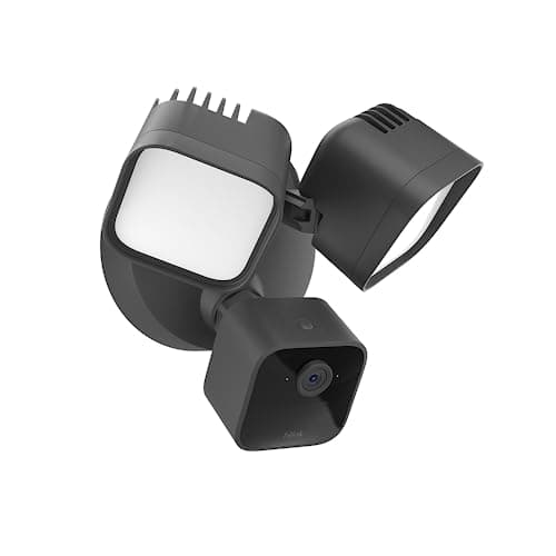Blink Wired Floodlight Camera - Smart security camera, 2600 lumens, HD live view, enhanced motion detection, built-in siren, Works with Alexa – 1 camera (Black) - Image 1
