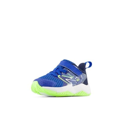New Balance Baby ITRAVRB2 Running Shoe, Team Royal/Blue Oasis/Bleached Lime Glo, 2 US Unisex Infant - Image 1