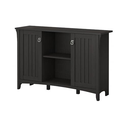 Bush Furniture Salinas Accent Storage Cabinet with Doors in Vintage Black - Image 1