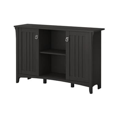 Bush Furniture Salinas Accent Storage Cabinet with Doors in Vintage Black - Image 1