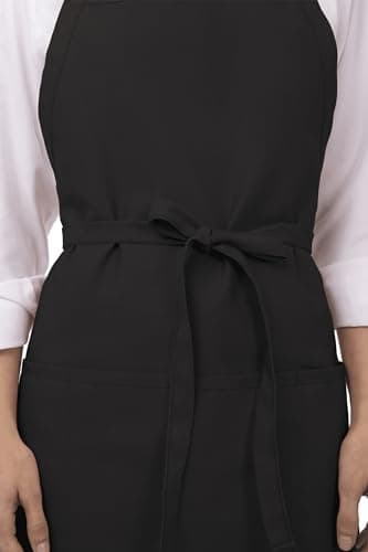 Chef Works Unisex Three Pocket Apron, Black, One Size - Image 4